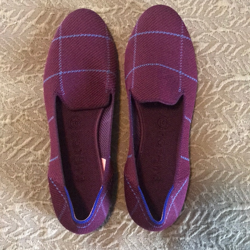 Rothy’s Burgundy Grid Loafers 9.5